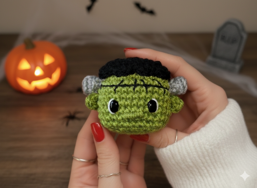 Chaveiro de Amigurumi: Fantasma