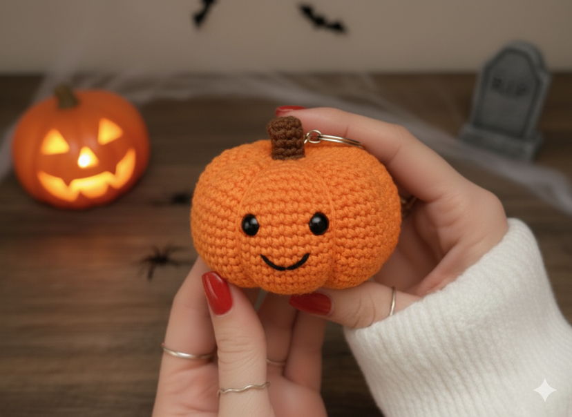 Chaveiro de Amigurumi: Morcego